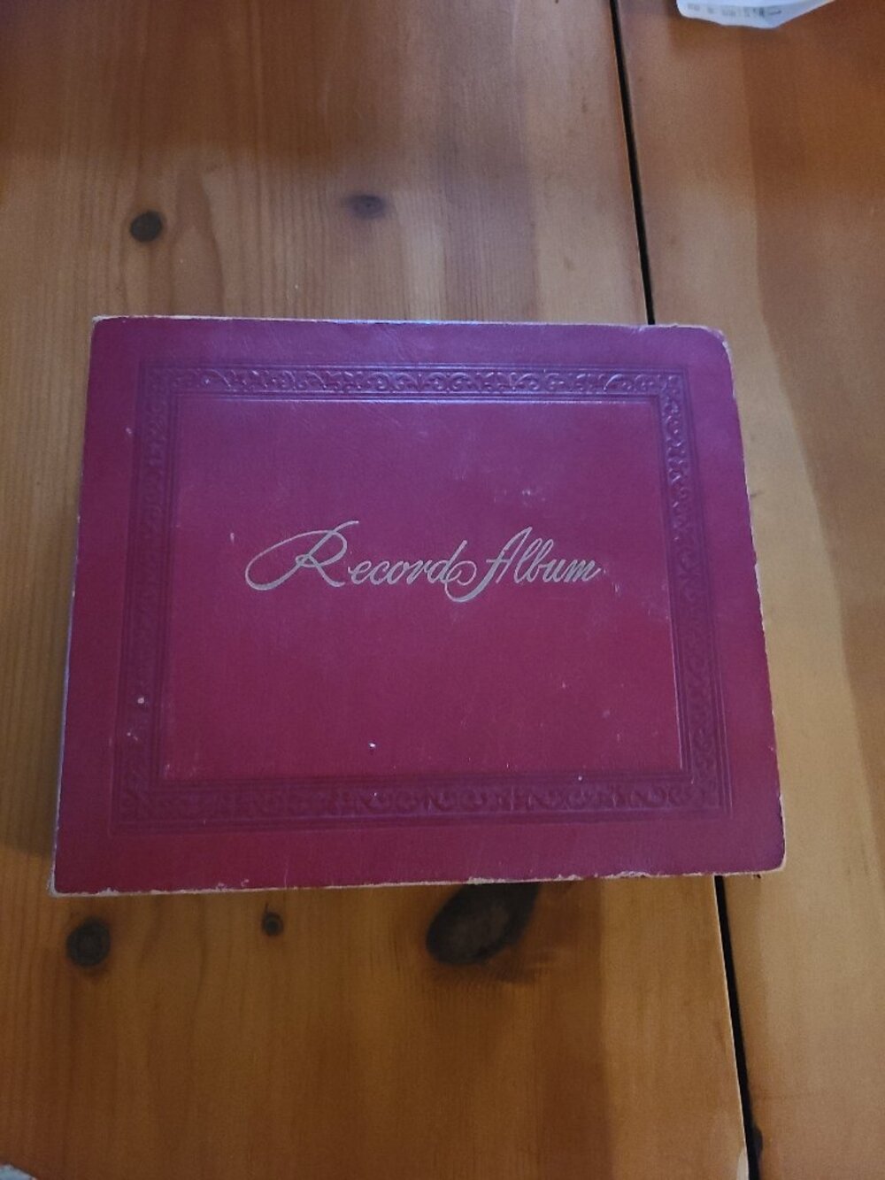 Vintage Red 45 Record Album Book with 13 Vintage Records 12 Sleeves
